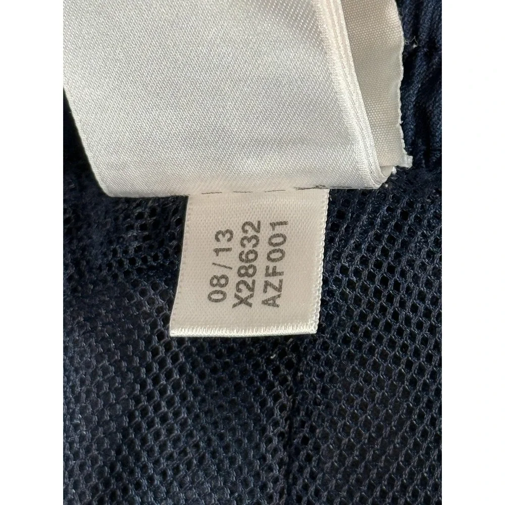 Y2k Adidas Track Pants Mens L Blue Climalite Stripes Elastic Waist Athletic